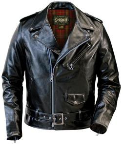 Schott NYC. 613 1 Star Black Leather Jacket