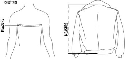 Schott Pea Coat Sizing Chart